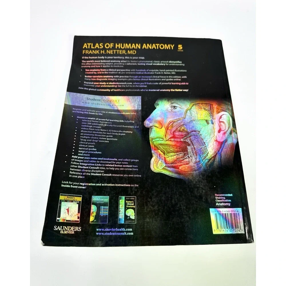 Atlas of Human Anatomy Fifth Edition by Frank H. Netter, MD 2011 Preowned Good